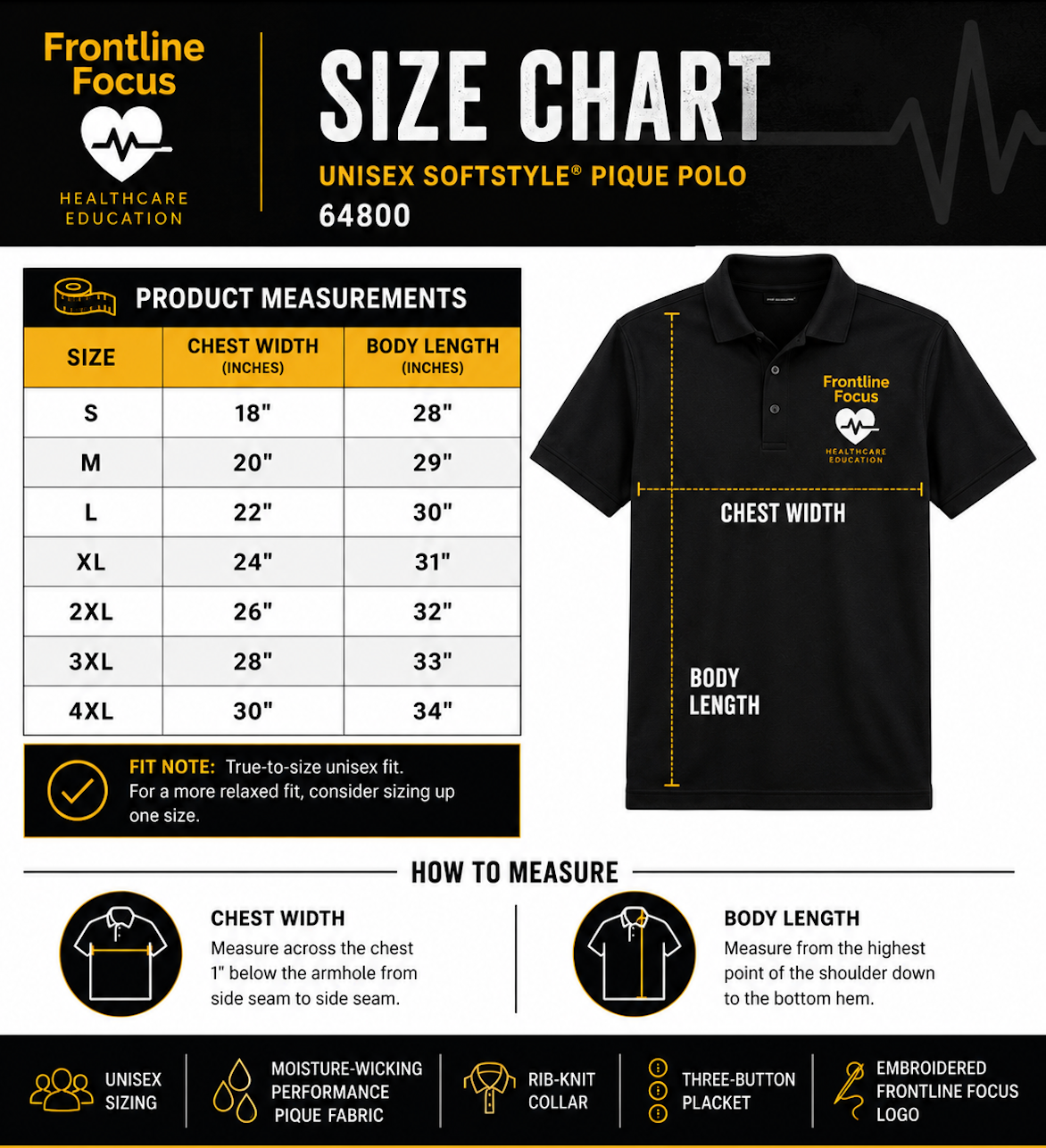 Frontline Focus Embroidered Polo
